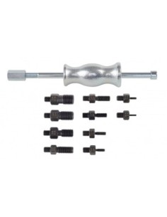 Extractor con martillo deslizante para piezas con agujeros roscados