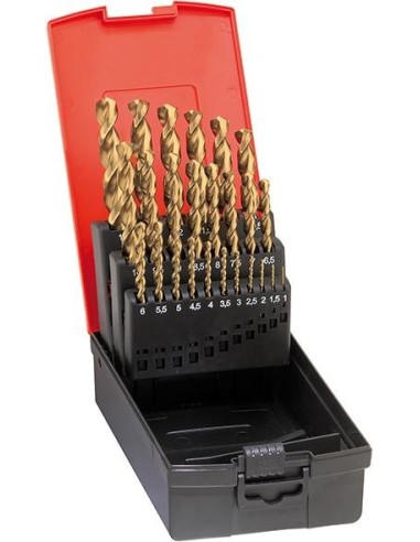 Jgo broca espiral DIN338 HSSE tipo FU TiN 1-13mm