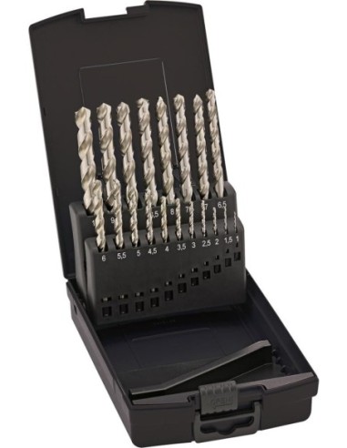 Jgo broca espiral DIN338 HSSE rectificada tipo N 1-10mm FORTIS
