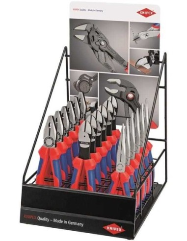 Expositor de venta para la presentación en expositores de pared o de mostrador sin alicates KNIPEX 00 19 34 4