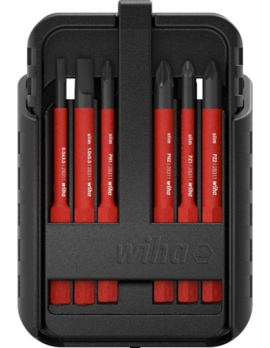 Jgo varilla interc. VDE slimBit electric PH, PZ, XENO, plano Wiha, de 12 piezas
