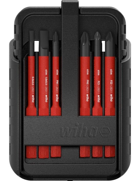 Jgo varilla interc. VDE slimBit electric PH, PZ, XENO, plano Wiha, de 12 piezas