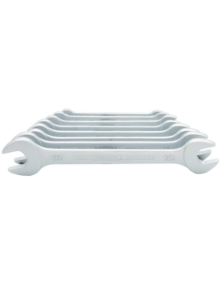 Jgo llaves fijas 2 bocas DIN3110 6-22mm 8 pzas GEDORE