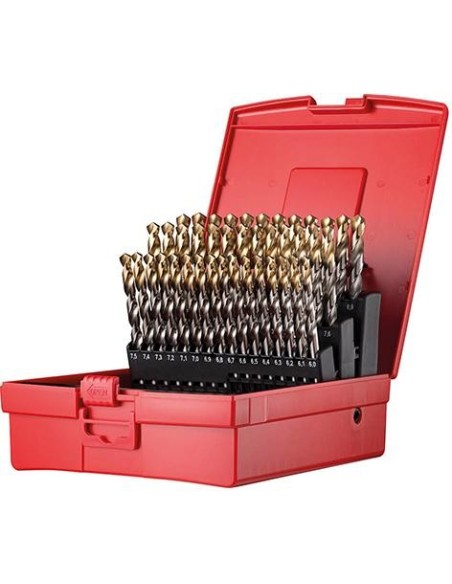 Jgo broca espir. 6-10mm x0,5 in A002 en caja 118Gtipo N 4xD 41 pzas Punta TiN A095203 Dormer