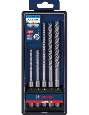 Broca percut. SDS-plus 7xJgo 5 pzas 5/6/6/8/10 EXPBosch