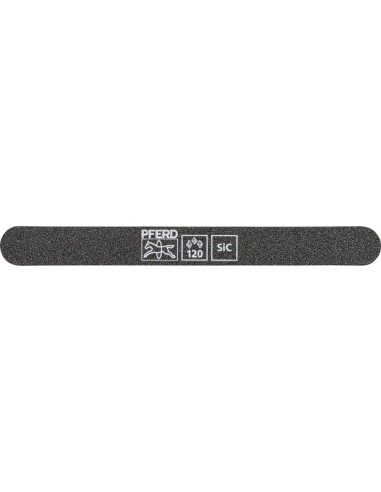 Lima abrasiva SF-R147-15-5 flexible, 147x15x5mm, SiC Granulación 120, extremo