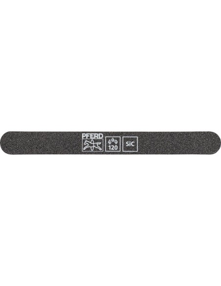 Lima abrasiva SF-R147-15-5 flexible, 147x15x5mm, SiC Granulación 120, extremo