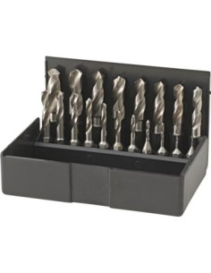 Jgo puntas brocas espirales HSS 1-10mm de 19 pzas VÖLKEL