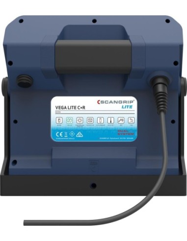Foco de obra Dualsystem VegaLite 1500 C R 750-2000lumen SCANGRIP LITE