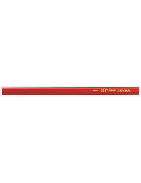 Lápiz de carpintero 333 ovalado rojo 24cm LYRA