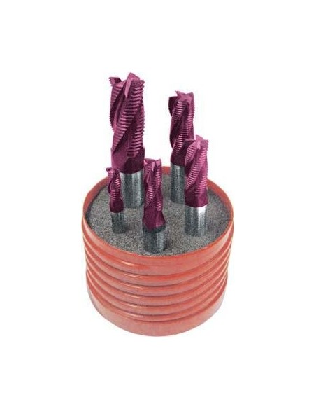 Jgo fresa desbaste corta DIN844 HSSE-PM TiALN 5 pzas, 6-16mm