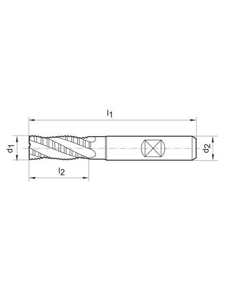 Jgo fresa desbaste corta DIN844 HSSE-PM TiALN 5 pzas, 6-16mm