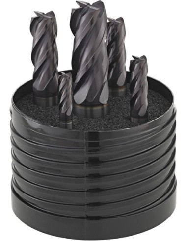 Jgo fresas ratio largas MDI FIRE 5 pzas Z4 vástago HB 6-16mm GÜHRING