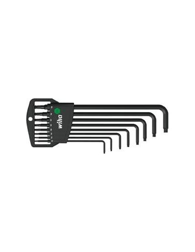 Jgo llaves Allen cabeza esférica T9-T40x mm 8 unidades Wiha