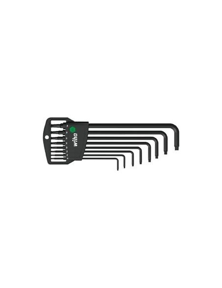 Jgo llaves Allen cabeza esférica T9-T40x mm 8 unidades Wiha