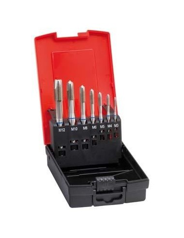 Machos roscar a máquina, juego DIN371/376 TiALN INOX forma B M3-12