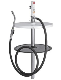 PAQUETE ESTACIONARIO DE BOMBA NEUMÁTICA PUMPMASTER 2 - 1:1 PARA GRASA CON EXTENSIÓN-VÁLVULA, BIDÓN 185 KG