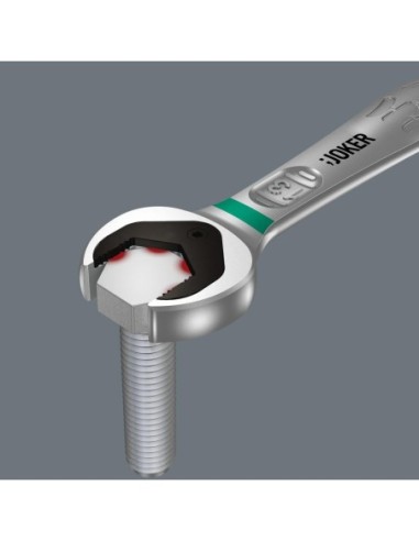 Llave de estrella c/ carraca Joker switch 16mmWera