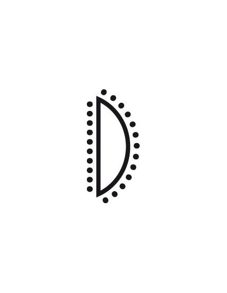 Lima de aguja diamante semicircular 140mm