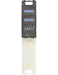 Jgo puntas brocas espirales HSS 1-10mm de 19 pzas
