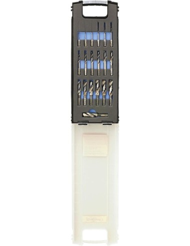 Jgo puntas brocas espirales HSS 1-10mm de 19 pzas