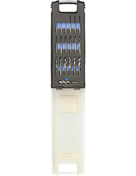Jgo puntas brocas espirales HSS 1-10mm de 19 pzas