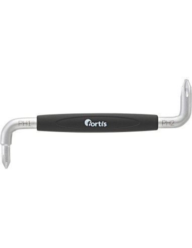 Llave Allen acodada PH1 PH2x100mm FORTIS