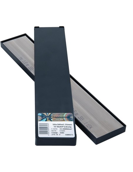 Láminas metálicas inox. 50x300x0,15mm 10Bl/P H S