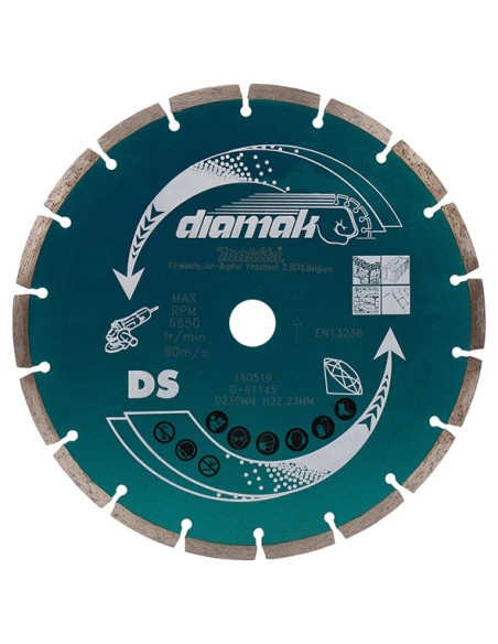 Makita D-61145 Disco de diamante DIAMAK segmentado 230mm