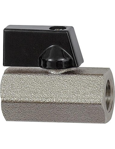 Llave esférica mini valveline tuerca de mariposa, RI/RI G 3/8, PN 10, latón RIEGLER