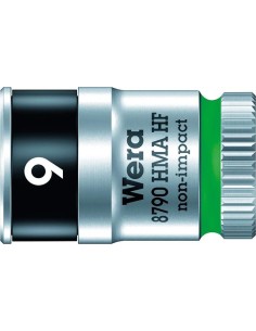 Llave de vaso 1/4 9 mm hex. fun. ret. Wera