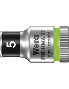 Vaso de llave de vaso confunción retención hex largo 1/4 5x mm Wera
