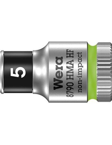 Vaso de llave de vaso confunción retención hex largo 1/4 5x mm Wera