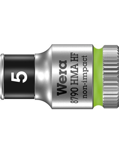 Vaso de llave de vaso confunción retención hex largo 1/4 5x mm Wera