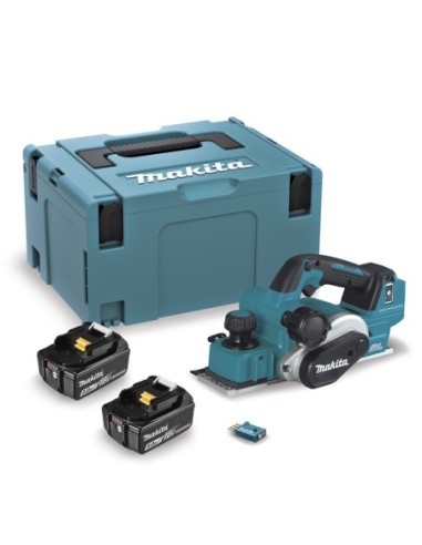 Makita DKP181RTJU Cepillo BL 18V LXT 5,0 Ah 82 mm AFT AWS