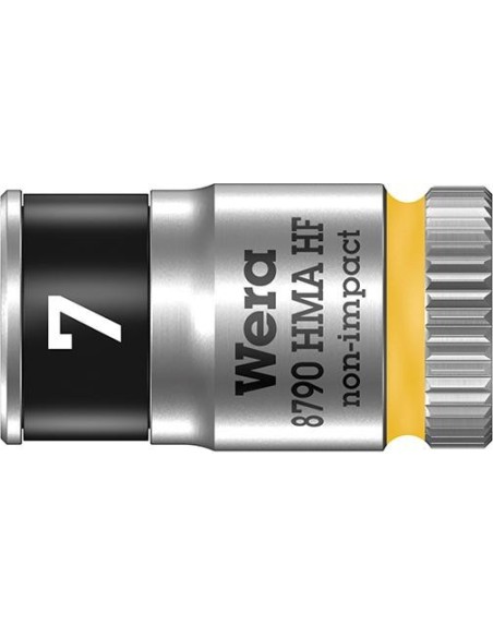 Vaso de llave de vaso confunción retención hex largo 1/4 7x mm Wera