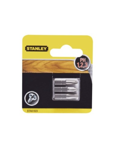 3 puntas Philips Ph1, Ph2 y Ph3 25mm