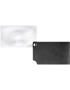 Lupa de tarjetas bancarias negra visoPOCKET 2,5x cuero ESCHENBACH