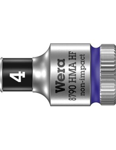 Vaso de llave de vaso confunción retención hex larga 1/4 4x mm Wera
