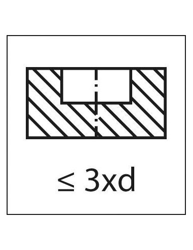 Machos roscar a máquina DIN371 HSSE tipo INOX 6G M8