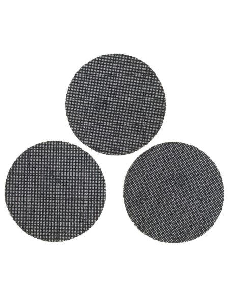 3 hojas de lija de malla 125mm para multilijadora, con velcro. Grano 80