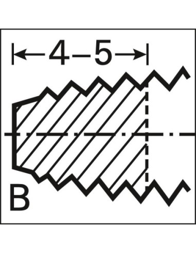 Macho roscar a máquina HSSE pulida forma B UNC 5/8-11