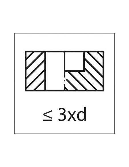 Macho de roscar manual segundo macho DIN352 HSS M3