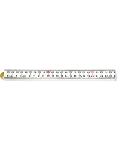 Metro plegable plástico 1mx13mm blanca 4 segm. Hultafors