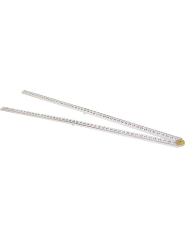 Metro plegable plástico 1mx13mm blanca 4 segm. Hultafors
