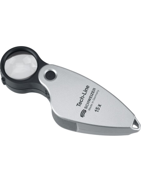 Lupa plegable Tech-Line 15,0xD22,8mm SCHWEIZER