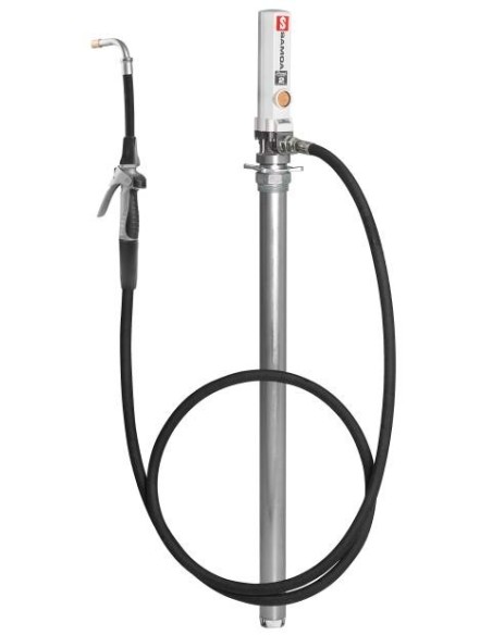 PAQUETE ESTACIONARIO DE BOMBA NEUMÁTICA PUMPMASTER 2 - 1:1 PARA ACEITE CON PISTOLA DE CONTROL, BIDÓN 205 L