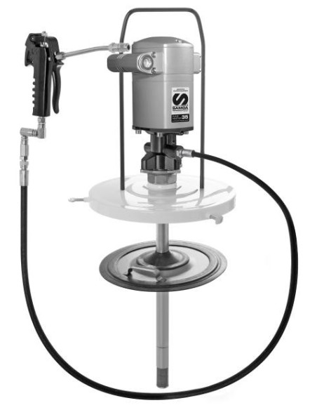 PAQUETE PORTÁTIL DE BOMBA NEUMÁTICA PUMPMASTER 35 - 60:1 PARA GRASA, BIDÓN 18 KG