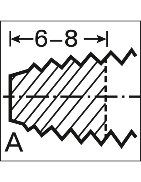 Macho de roscar manual macho desbastador DIN352 HSS M2,3
