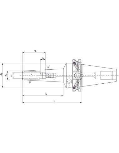 Mandril sujeción HPH 3grados DIN69871ADB SK40 10mm WTE